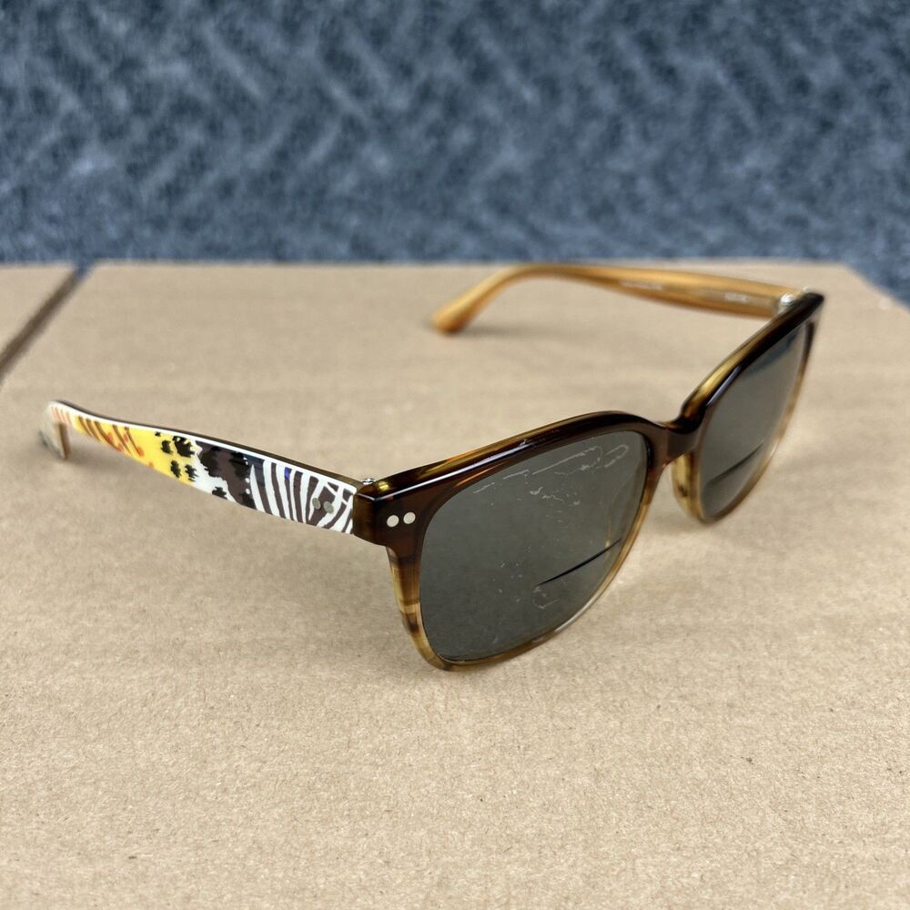 Vera Bradley Sunglasses Frames Only Painted Feathers Lori 55-17-135 Brown.  G135